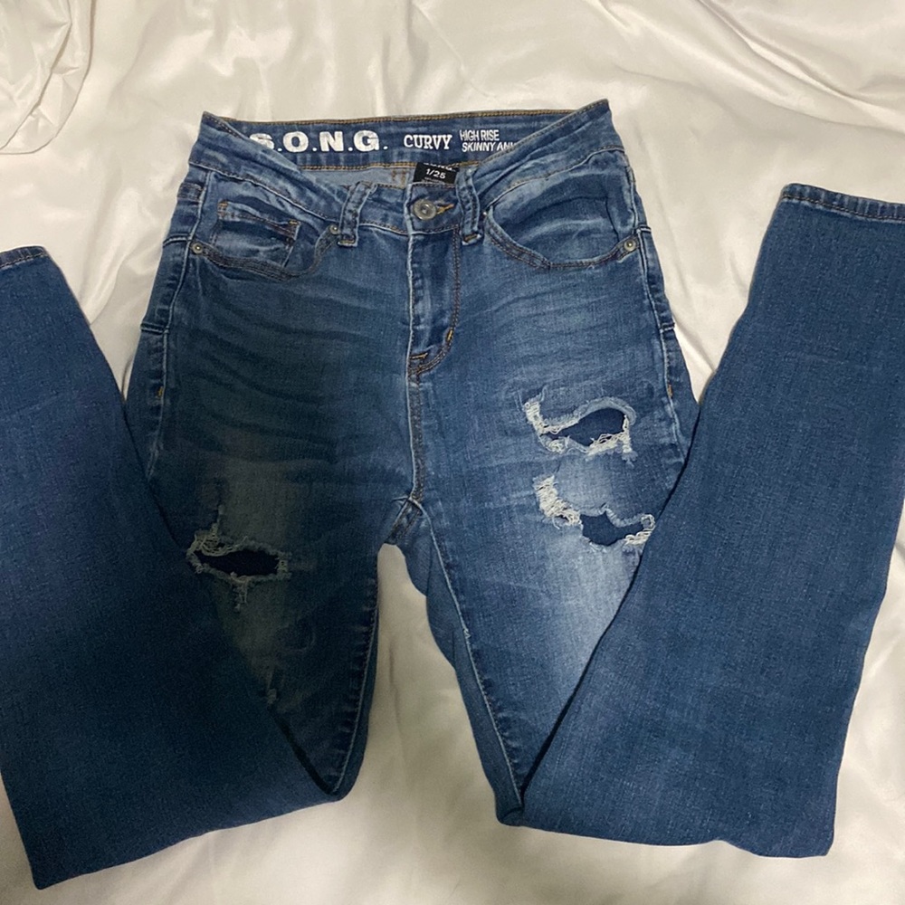 S.O.N.G curvy high rise jeans size 1